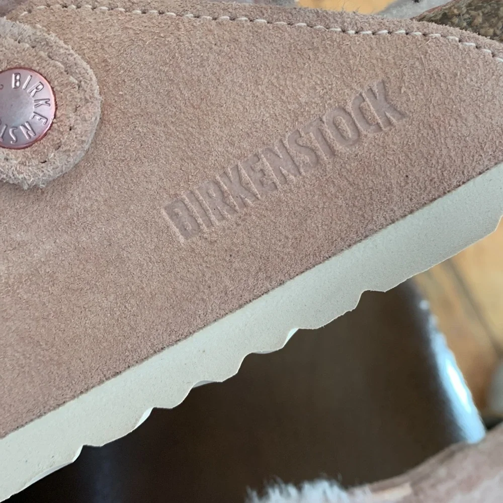 Free people Birkenstock pink shearling Boston clog  new with tags 40/9_7